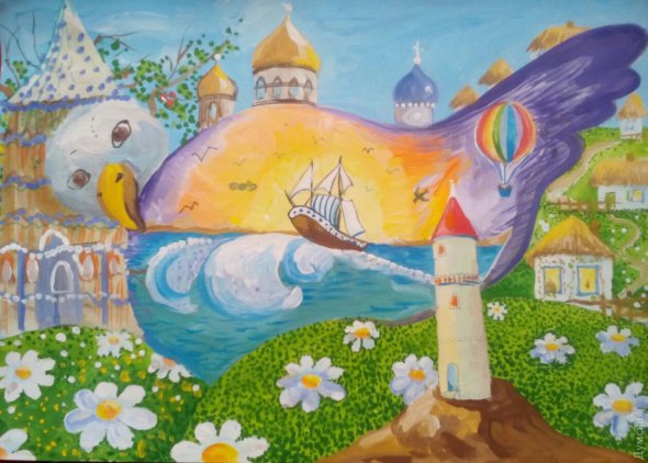 Рисунок Артеса Малоока называется "Цветущий мир"