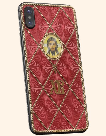 Православная версия пасхального iPhone X украшена миниатюрой с ликом Христа