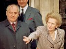 Маргарет Тэтчер и Михаил Горбачев в Лондоне 6 апреля 1989 года