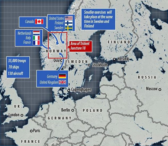 Навчання Trident Juncture стануть найбільшими з часів холодної війни