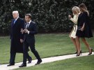 Дональд и Мелания Трамп встретили президента Франции с женой
