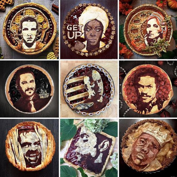 Джессіка Лі Кларк-Боджін створює на скоринці пирогів портрети кіногероїв