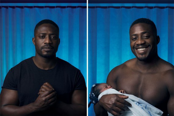 Фотограф показал эмоции мужчин в роддоме