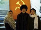 Улицу Крещатик декорировали советской символикой
