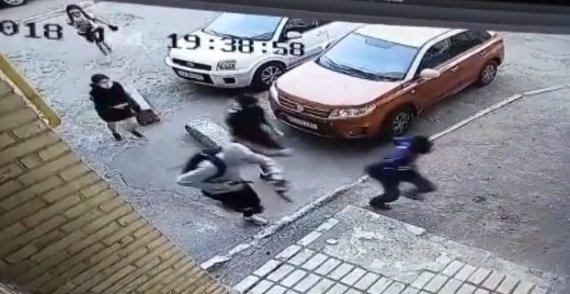В Киеве напали на "киборга"