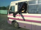 В Черновцах автокран проткнул маршрутку насквозь