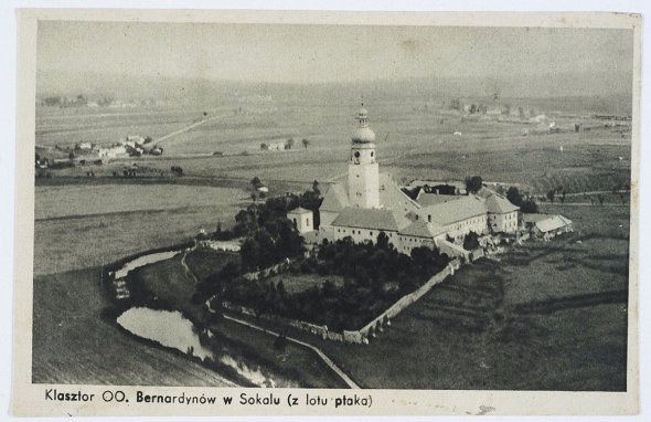 Монастырь бернардинцев в начале XX века с высоты птичьего полета