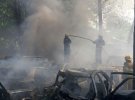 Пожар на штрафной площадке в Голосеевском районе Киева тушили 50 пожарных