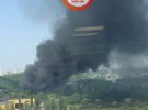 Пожар на штрафной площадке в Голосеевском районе Киева тушили 50 пожарных