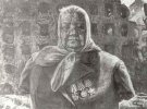 Картина "Опаленная войной" - фронтовая радистка Юлия Еманова, потеряла руки и ноги, лишилась речи и слуха