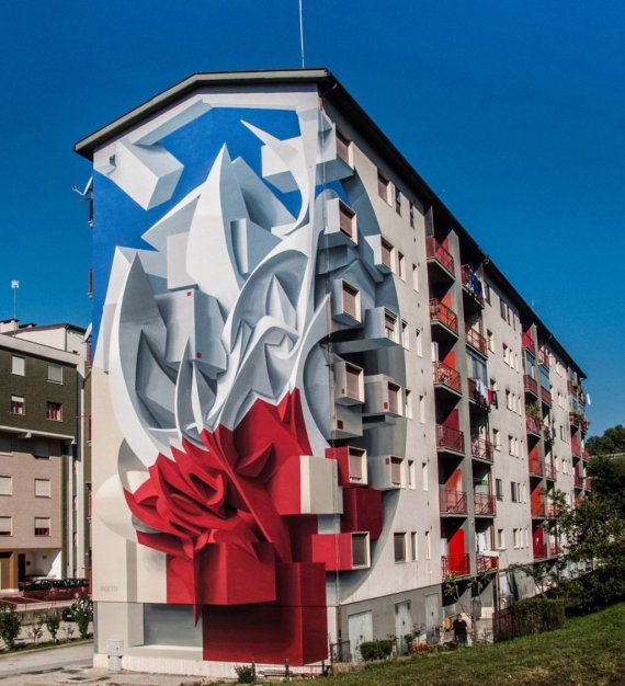 Итальянский художник Мануэль де Рита создает невероятно реалистичные рисунки на стенах
