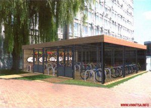 Проект велопарковки возле городского совета. Фото: vinnitsa.info