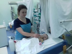 4-місячна Софія із Хмельницького перебуває на третю добу після операції на серці у відділенні інтенсивної терапії медичного центру дитячої кардіології та кардіохірургії МОЗ України