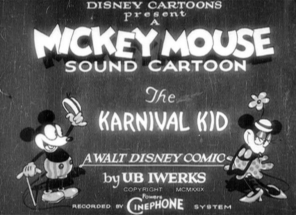 1929 года на экраны вышел мультфильм "Продавец с ярмарки", где Микки Маус впервые начинает говорить