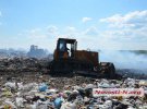 На городской свалке Николаева горит пластик