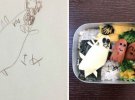 Детские рисунки японец переносит на блюда