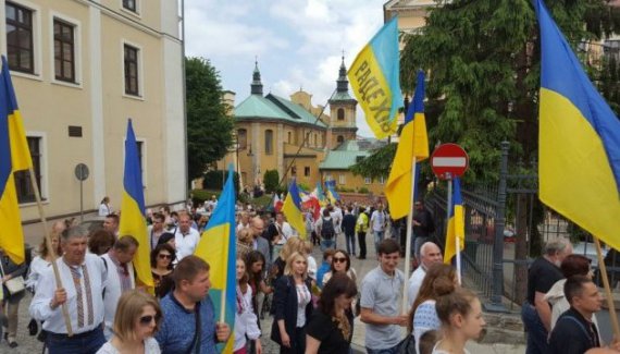 В польском Перемышле проходит торжественное мероприятие по чествованию памяти героев УНР. Фото: Укринформ