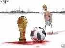 Публікують колажі з закликом бойкотувати Чемпіонат світу з футболу і не їхати на нього в Росію.