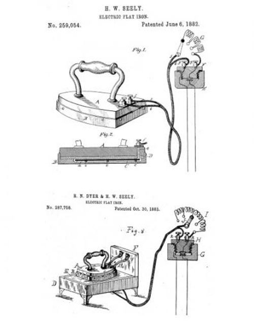 Американець Генрі Сілі запатентував першу електричну праску. Фото: Вікіпедія