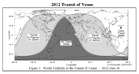 овнистю весь транзит Венеры можно было наблюдать 5-6 июня из областей близких к северному полюсу. Фото: Википедия