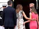 Мелания и Дональд Трамп встретились с испанскими монархами