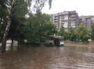 У Луцьку пройшов сильний дощ з градом, вулиці міста затоплені. Фото: Facebook