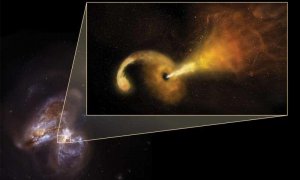 Ученым удалось увидеть, что происходит во время гибели звезды в черной дыре. Фото: NASA