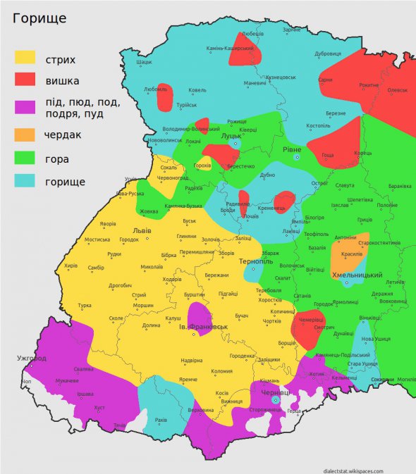 Карты диалектов Западной Украины