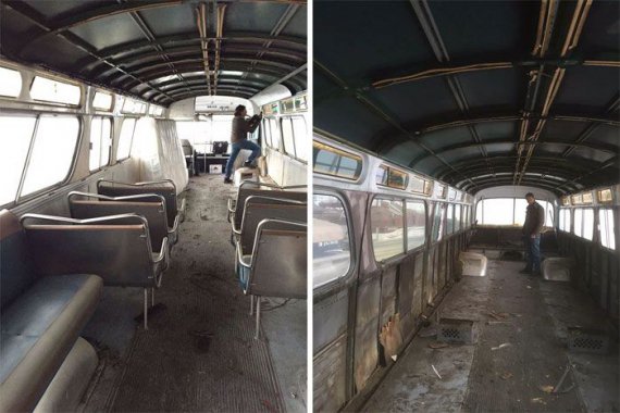Американка превратила старый автобус на шикарный дом. Фото: boredpanda.com