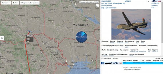 Траєкторія руху Global Hawk