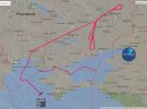 Траєкторія руху Global Hawk