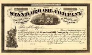 Акція компанії Standard Oil. Її Джон Рокфеллер заснував у 1870 році.