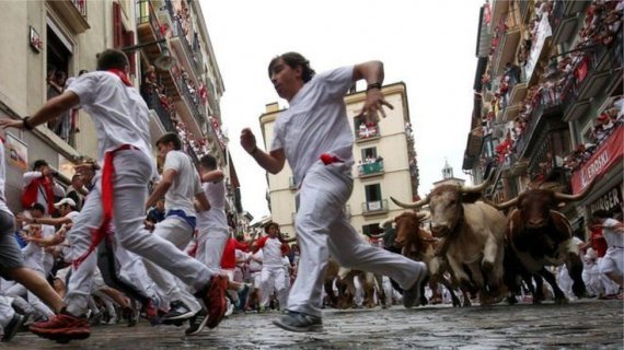 Фестиваль быков в Испании: появились удивительные фото