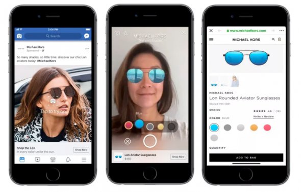 Facebook тестирует рекламу с дополненной реальностью в новостной ленте. Фото: theverge.com