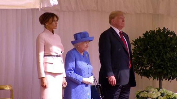 Дональд Трамп встретился с королевой Елизаветой ІІ