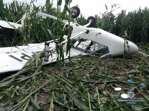На Сумщині розбився літак з пілотом на борту 