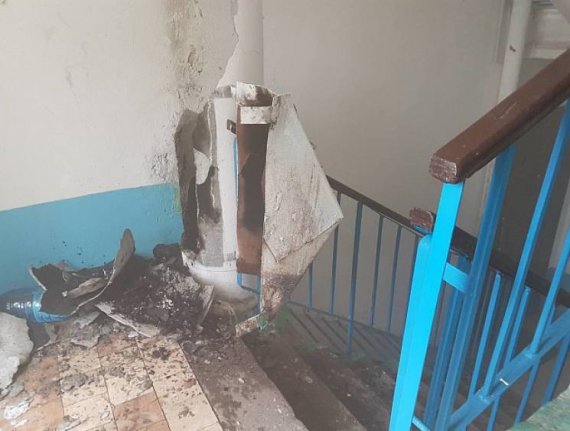 В 5-этажке на ул. Правды в Бердянске в Запорожье произошел взрыв в мусоропроводе