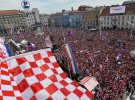 Столица Хорватии Загреб встретила футболистов сборной