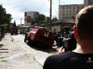 В Тернополе пожарная автоцистерна, направляясь на вызов провалилась под землю