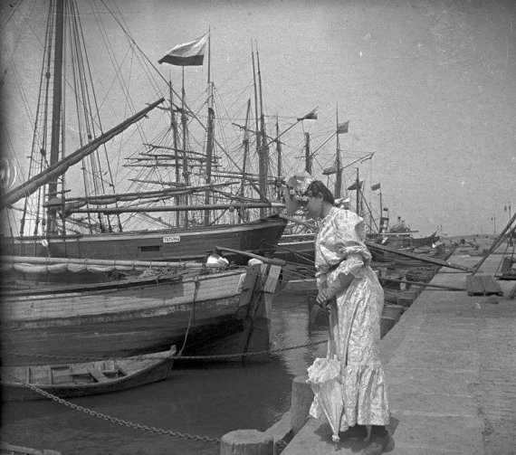 На пристани, Ялта, 1901 год