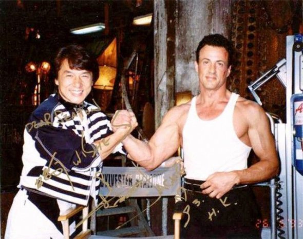 Джекі Чан і Сильвестр Сталлоне, 1993 рік.