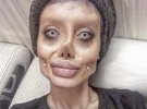 Женщина стала похожей на Анджелину Джоли с помощью фотошопа, а не хирургии
