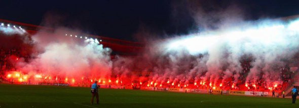 "Эден Арена" во время матча Славия - Хайдук