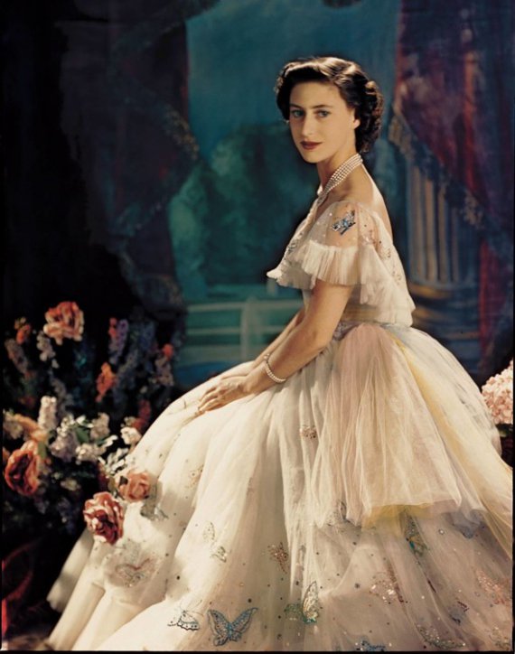 Принцесса Маргарет в платье Norman Hartnell в 1949 году