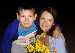Ірина Михаленко з 9-річним сином Олександром. Виховує його сама після розлучення з чоловіком