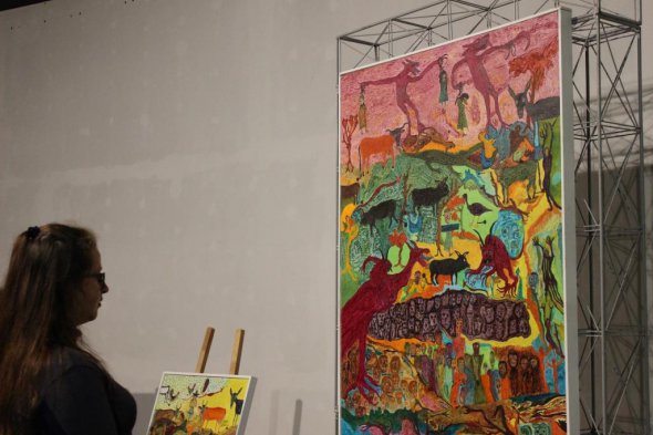 Выставка картин "Геноцид украинцев" художника Сабатино Шиа будет экспонироваться в Национальном музее "Мемориал жертв Голодомора" до 1 ноября 2018 года