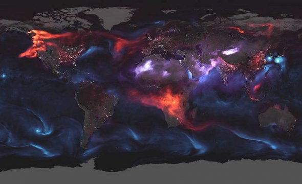 В NASA показали необычную карту Земли. Фото: NASA