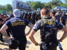 Активисты пытались остановить строительство на пляже в Одессе. Фото: Думская