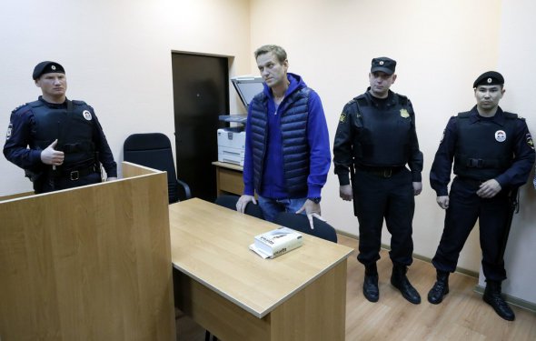 Олексій Навальний під час судового засідання 24 вересня