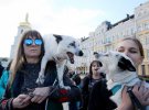 Киевляне вышли на марш за животных. Фото: ТСН